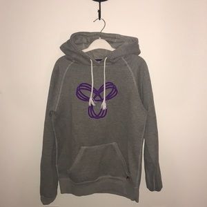 TNA gray/purple large sweater